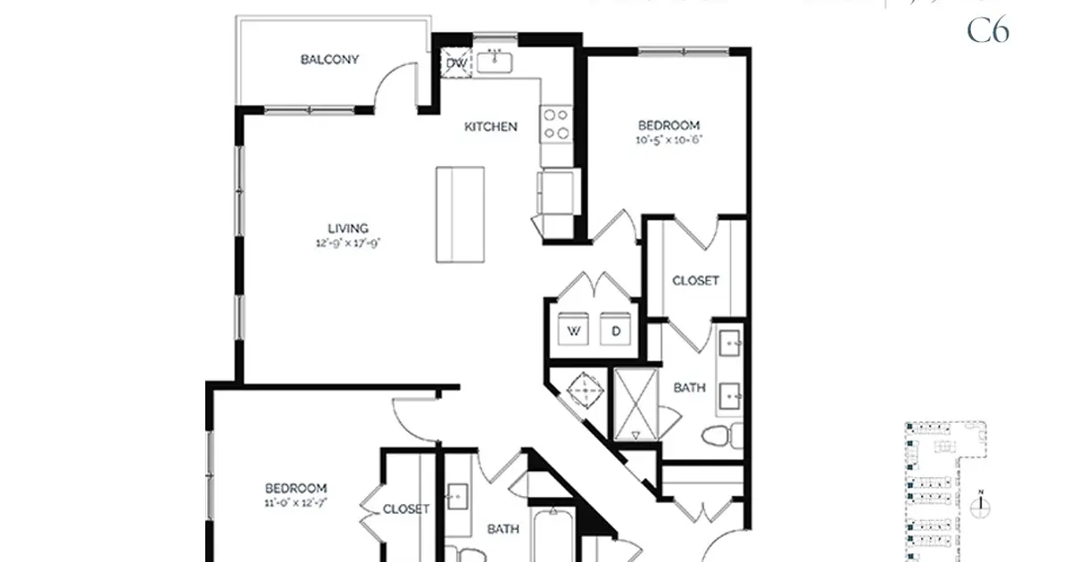 Unit 1302 Two Bedroom C6 Sabine